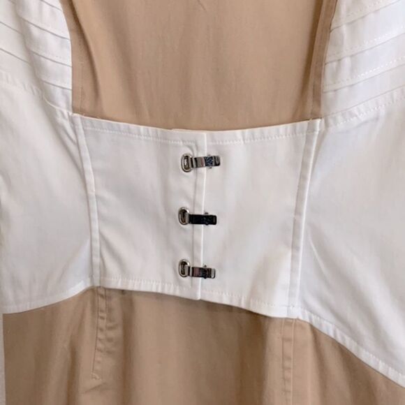 Antonio Melani Colorblock Cap Sleeve Corset Detailing Sheath Dress Sz 0 - Picture 3 of 9